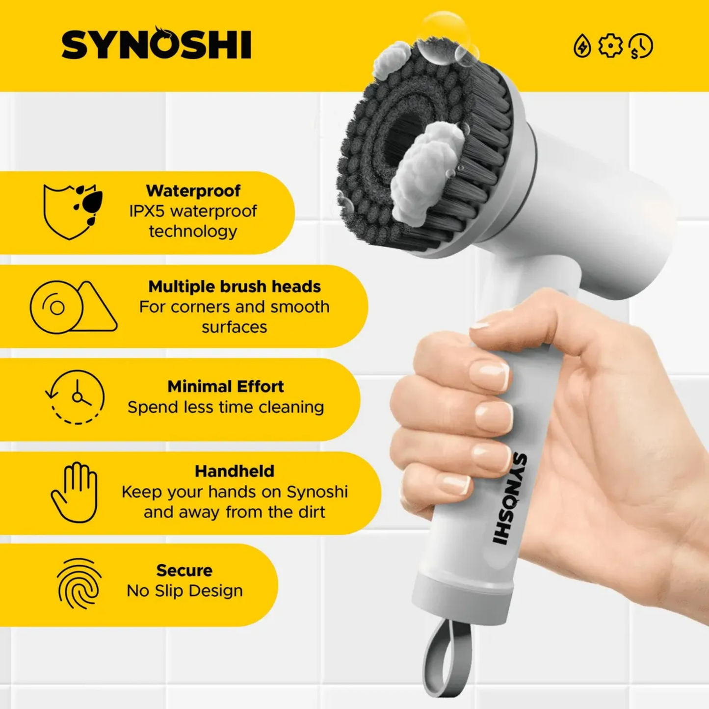 SYNOSHI | Electric Spin Scrubber